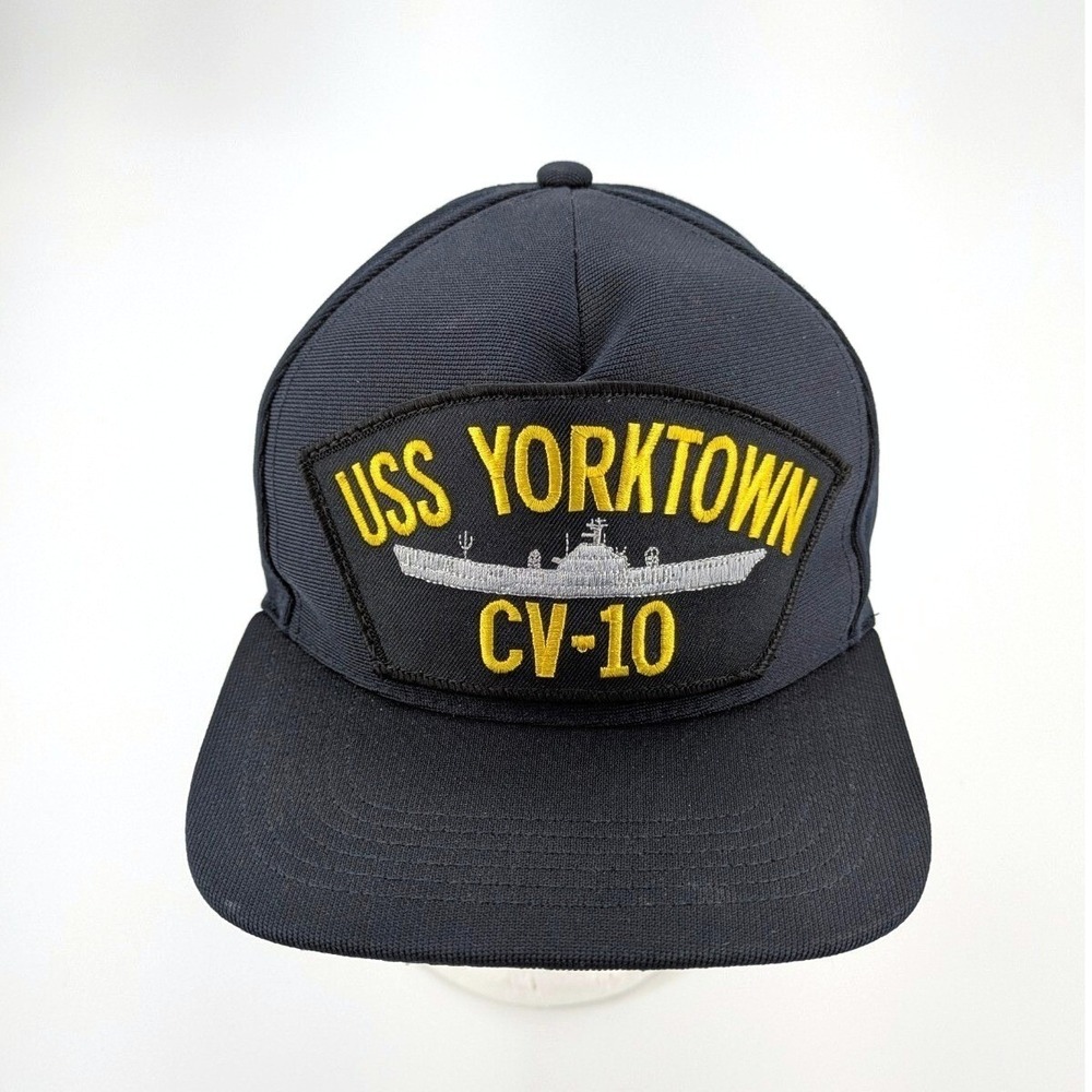 USS Yorktown CV-10‎ Navy Ship Hat New Era Made in USA Vintage Ball Cap Blue